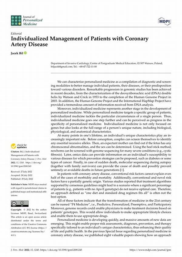 Individualized Coronary Disease Management